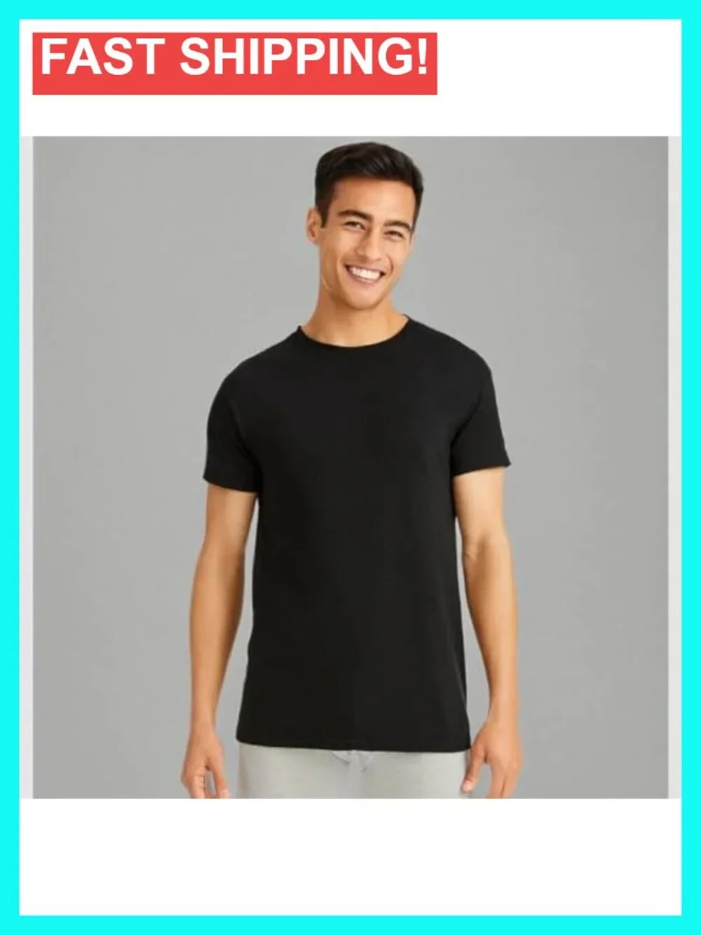 Classic Fit Men's Cotton Stretch Crewneck Undershirt Multipack
